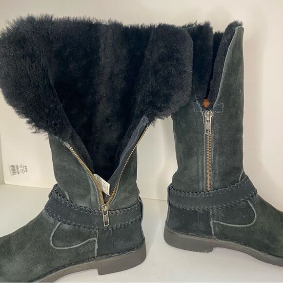 UGG Braiden Boot Black UGG Women's Cuff Boot Size 7.5 - Picture 8 of 10